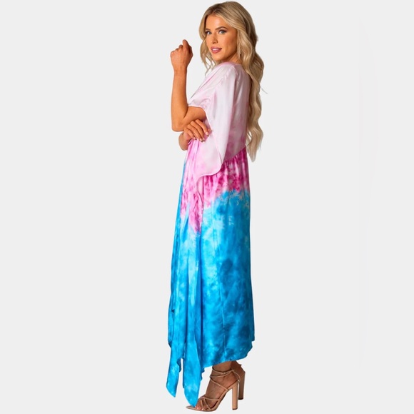 MAMIE CAFTAN MAXI DRESS - SHORELINE SZ S - Picture 1 of 5